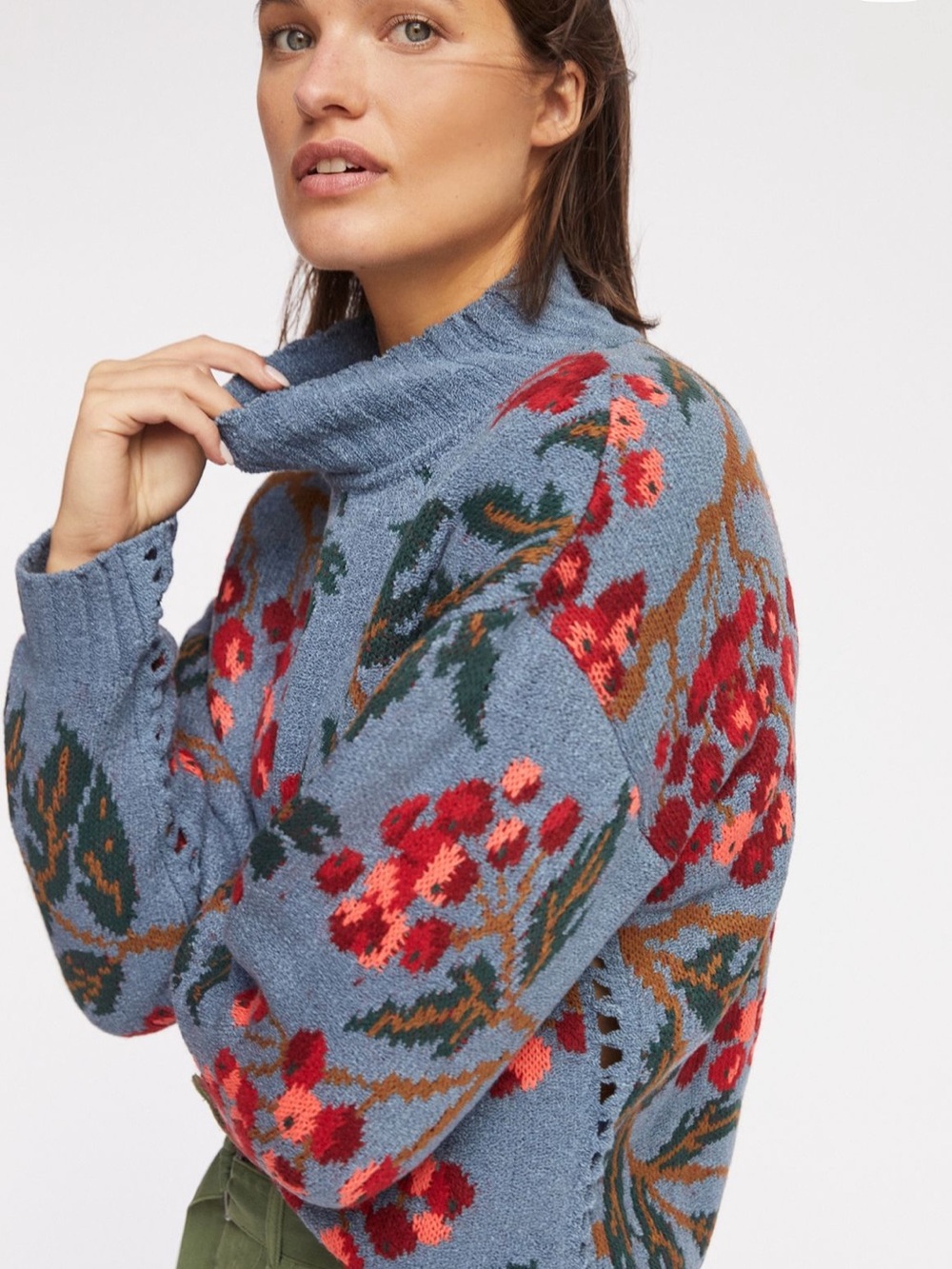 Anthropologie Cecilia Prado Blossom Mock Neck Sweater Small